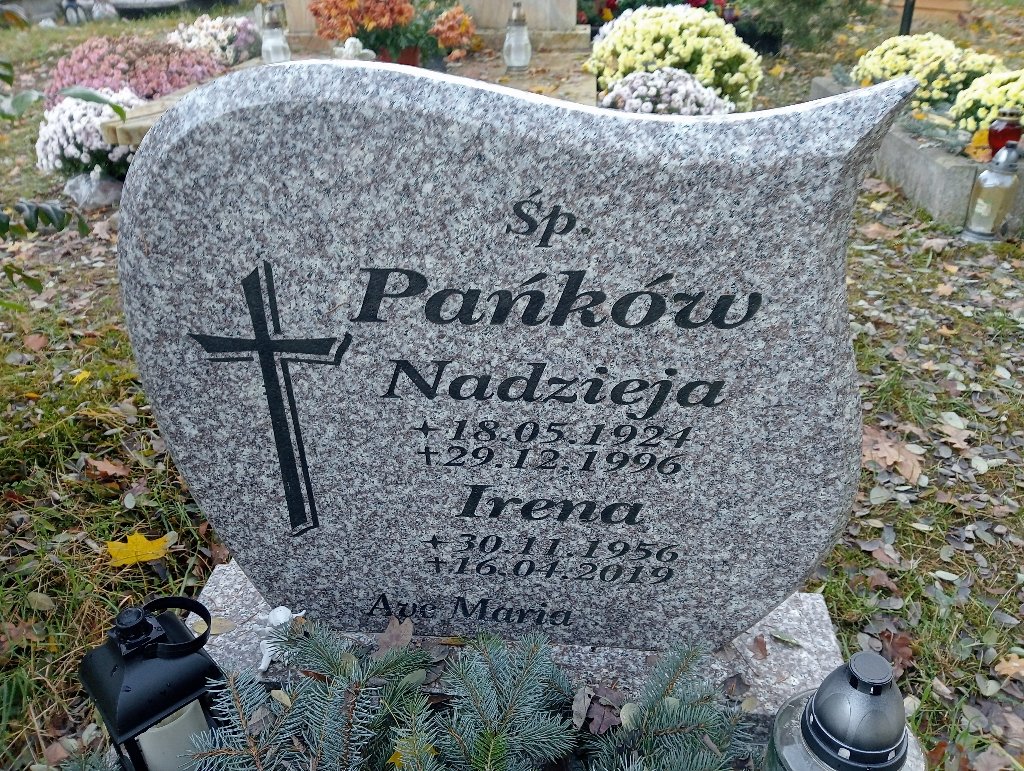 Nadzieja Pańków 1924 Nowe Warpno - Grobonet - Wyszukiwarka osób pochowanych